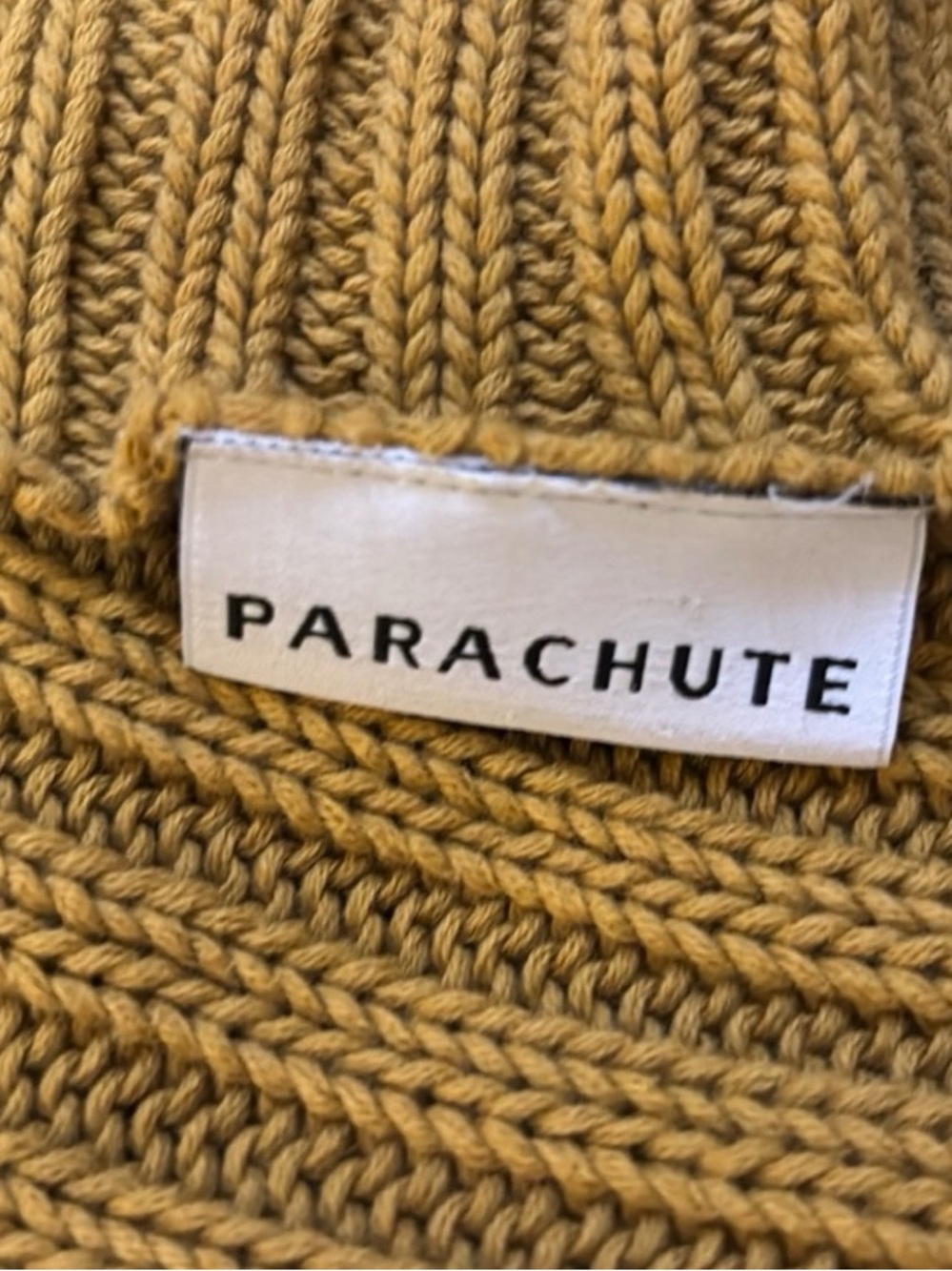 Parachute Ribbed Knit Throw Blanket no longer available in Mustard